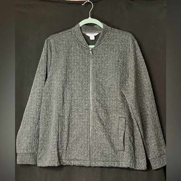 Liz Claiborne Gray Quilted Jacket (Sz XL) - Picture 10 of 15